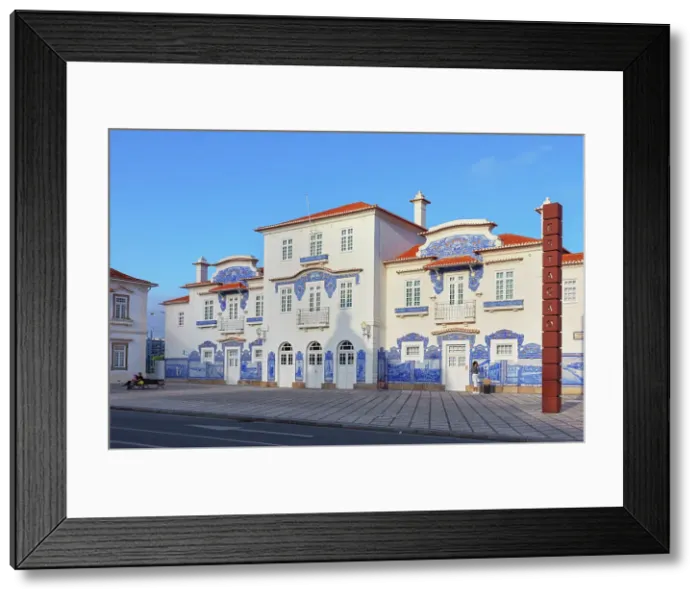 Framed Print : Aveiro old railways station building, Aveiro, Portugal Framed Print : Aveiro old railways station building, Aveiro, Portugal