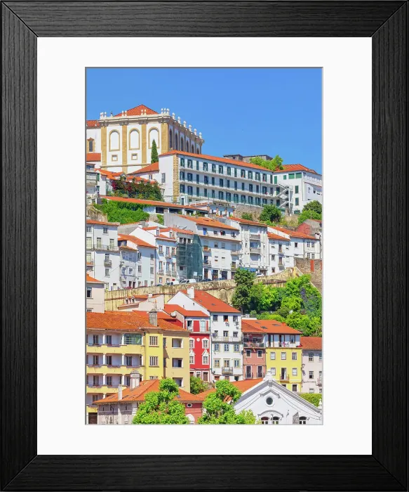 Framed Print : View of Coimbra old town, Coimbra, Coimbra district, Centro Region, Portugal