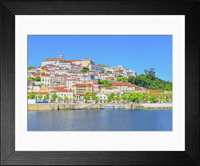 Framed Print : View of Coimbra old town and Mondego River, Coimbra, Coimbra district, Centro Region, Portugal Framed Print : View of Coimbra old town and Mondego River, Coimbra, Coimbra district, Centro Region, Portugal