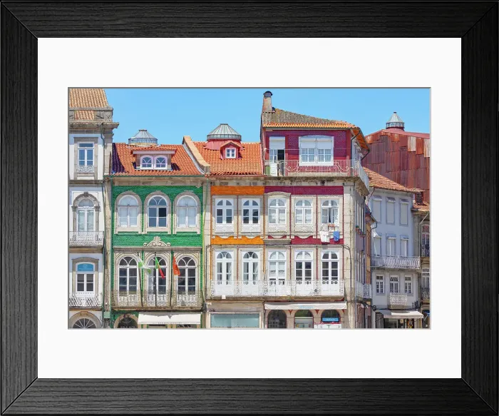 Framed Print : Traditional buildings, Toural Square, Guimaraes, Minho Region, Portugal Framed Print : Traditional buildings, Toural Square, Guimaraes, Minho Region, Portugal