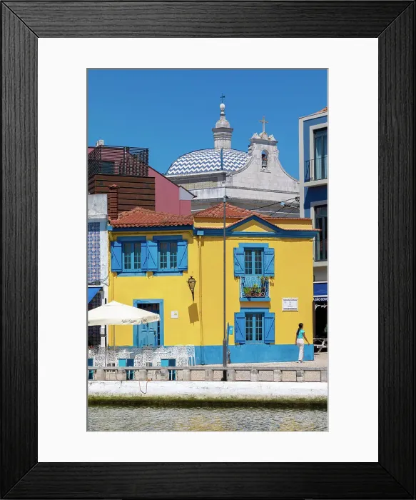 Framed Print : Colourful Traditional Buildings, Aveiro, Portugal, Southern Europe Framed Print : Colourful Traditional Buildings, Aveiro, Portugal, Southern Europe