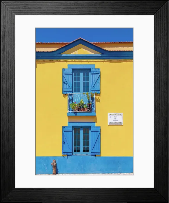 Framed Print : Colourful Traditional Buildings, Aveiro, Portugal, Southern Europe