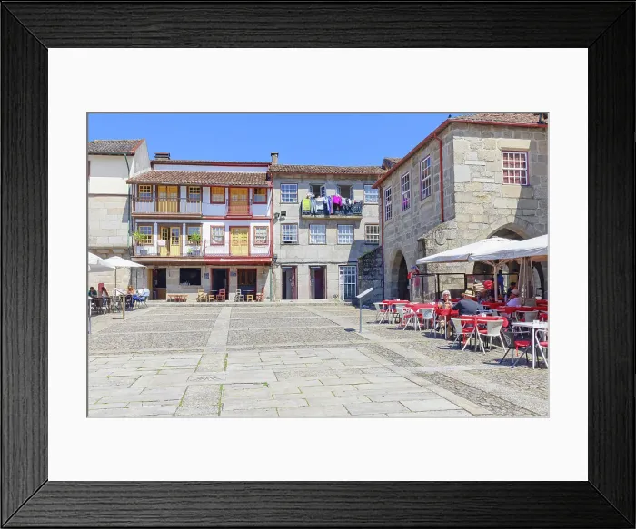 Framed Print : Praca de Santiago, Guimaraes, Minho Region, Portugal Framed Print : Praca de Santiago, Guimaraes, Minho Region, Portugal