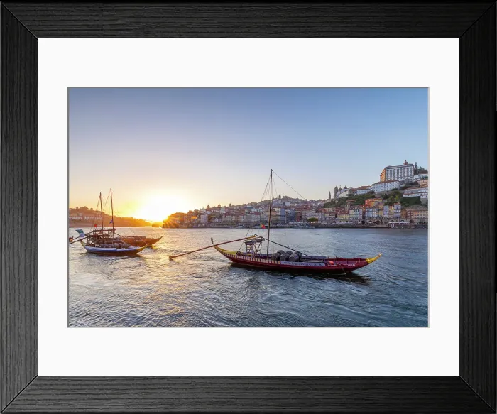 Framed Print : Rabelo Boats on the River Douro at Sunset, Porto, Portugal, Southern Europe Framed Print : Rabelo Boats on the River Douro at Sunset, Porto, Portugal, Southern Europe