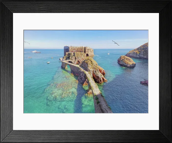 Framed Print : Sao Joao Baptista's fort, Berlenga Grande Island, Portugal
