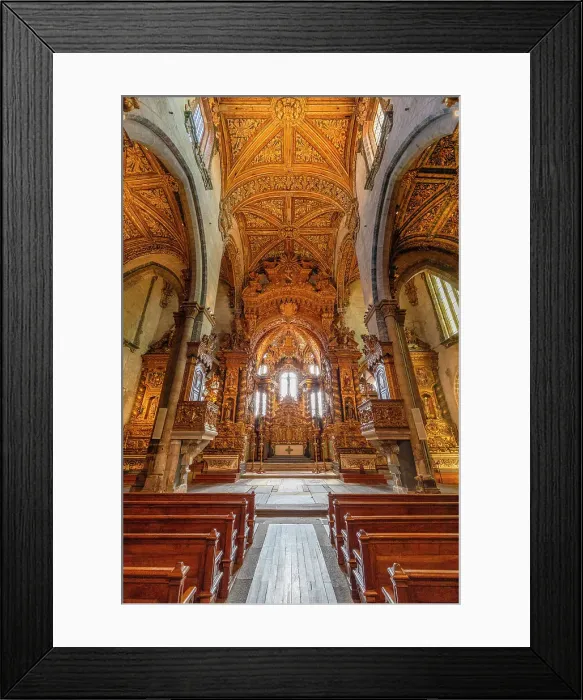 Framed Print : The Altar of the Church of St. Francis, Porto, Portugal, Southern Europe