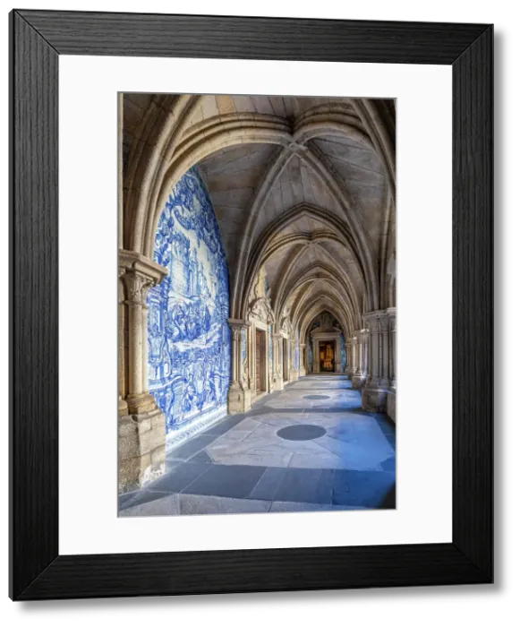 Framed Print : Gothic Cloisters with Baroque Azulejos, Porto Cathedral, Porto, Portugal, Southern Europe Framed Print : Gothic Cloisters with Baroque Azulejos, Porto Cathedral, Porto, Portugal, Southern Europe