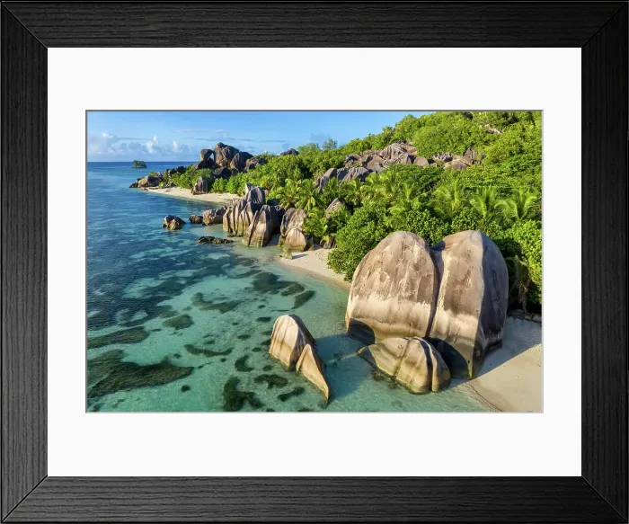 Framed Print : Seychelles, La Digue, Anse Source d'Argent beach, Indian Ocean Framed Print : Seychelles, La Digue, Anse Source d'Argent beach, Indian Ocean