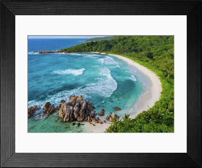 Framed Print : Seychelles, La Digue, Anse Cocos beach, Indian Ocean Framed Print : Seychelles, La Digue, Anse Cocos beach, Indian Ocean