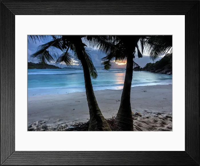 Framed Print : Seychelles, La Digue, Anse Cocos beach, Indian Ocean