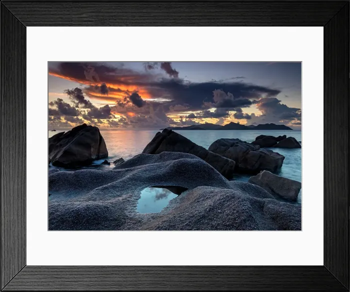 Framed Print : Seychelles, La Digue, Anse Patates beach, Indian Ocean Framed Print : Seychelles, La Digue, Anse Patates beach, Indian Ocean