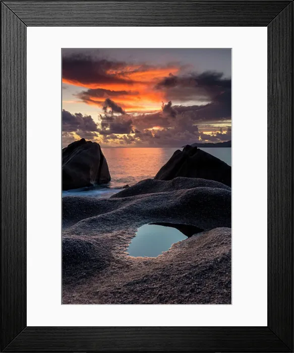 Framed Print : Seychelles, La Digue, Anse Patates beach, Indian Ocean Framed Print : Seychelles, La Digue, Anse Patates beach, Indian Ocean
