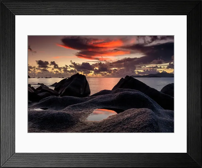 Framed Print : Seychelles, La Digue, Anse Patates beach, Indian Ocean Framed Print : Seychelles, La Digue, Anse Patates beach, Indian Ocean