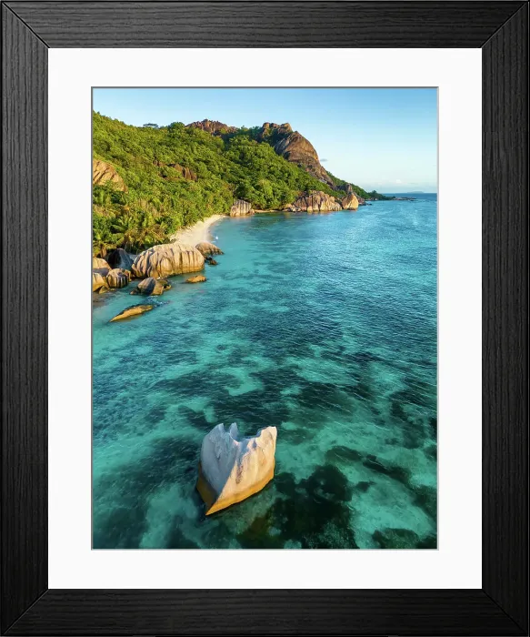 Framed Print : Seychelles, La Digue, Anse Source d'Argent beach, Indian Ocean Framed Print : Seychelles, La Digue, Anse Source d'Argent beach, Indian Ocean