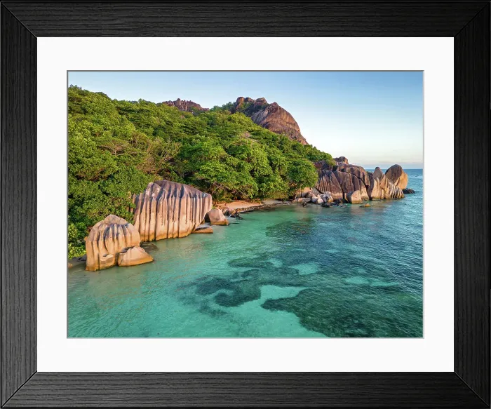 Framed Print : Seychelles, La Digue, Anse Source d'Argent beach, Indian Ocean Framed Print : Seychelles, La Digue, Anse Source d'Argent beach, Indian Ocean