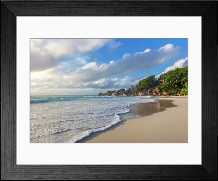 Framed Print : Seychelles, La Digue, Petite Anse beach, Indian Ocean Framed Print : Seychelles, La Digue, Petite Anse beach, Indian Ocean