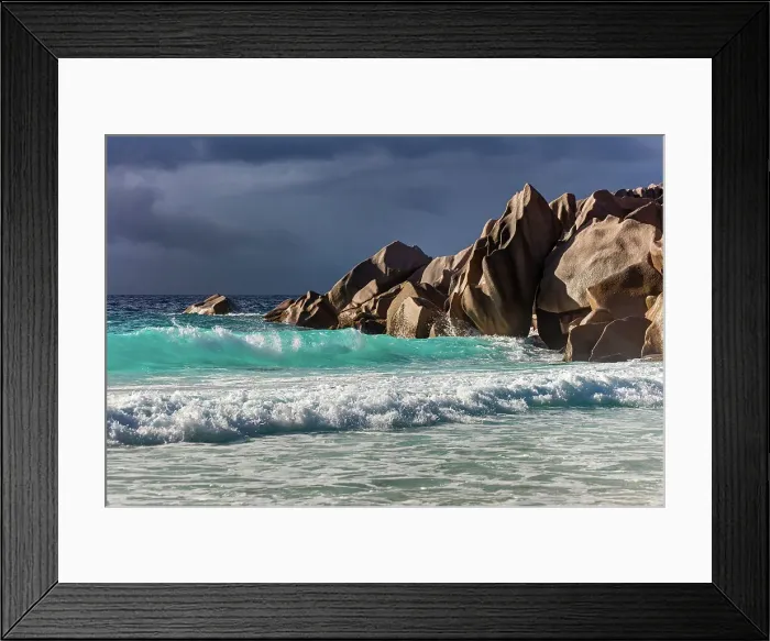 Framed Print : Seychelles, La Digue, Pointe Petite Anse, Indian Ocean Framed Print : Seychelles, La Digue, Pointe Petite Anse, Indian Ocean