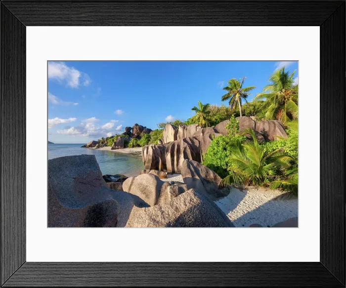 Framed Print : Seychelles, La Digue, Anse Source d'Argent beach, Indian Ocean Framed Print : Seychelles, La Digue, Anse Source d'Argent beach, Indian Ocean