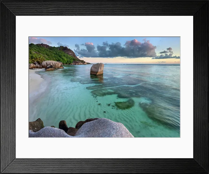 Framed Print : Seychelles, La Digue, Anse Source d'Argent beach, Indian Ocean Framed Print : Seychelles, La Digue, Anse Source d'Argent beach, Indian Ocean
