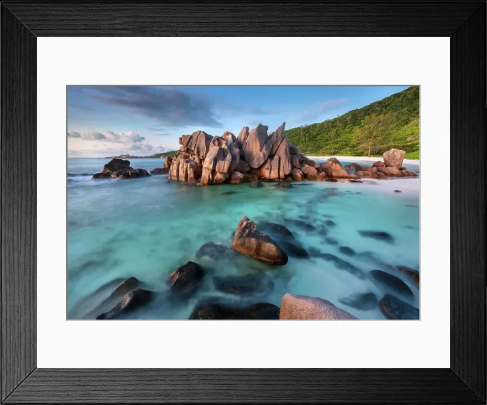 Framed Print : Seychelles, La Digue, Anse Cocos beach, Indian Ocean Framed Print : Seychelles, La Digue, Anse Cocos beach, Indian Ocean