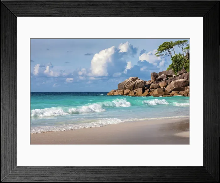 Framed Print : Seychelles, Praslin, Anse Georgette beach, Indian Ocean Framed Print : Seychelles, Praslin, Anse Georgette beach, Indian Ocean