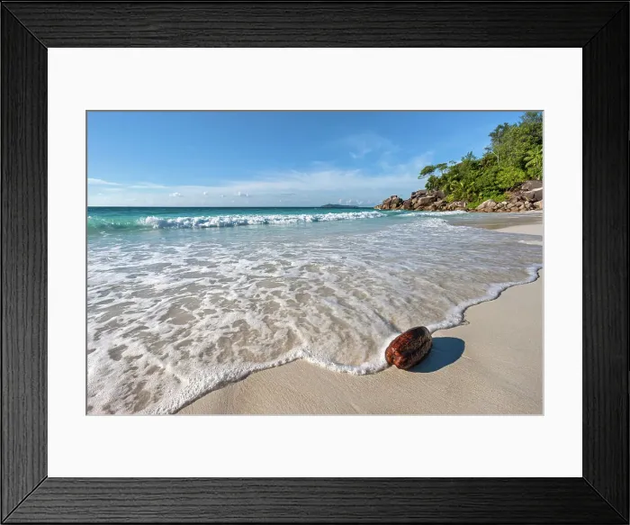 Framed Print : Seychelles, Praslin, Anse Georgette beach, Indian Ocean Framed Print : Seychelles, Praslin, Anse Georgette beach, Indian Ocean