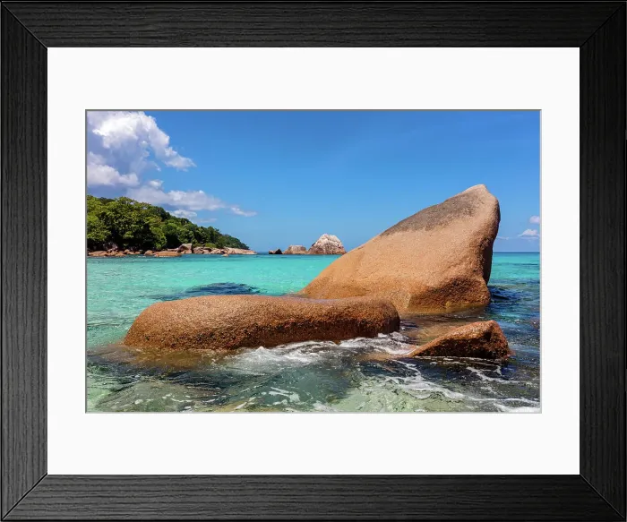 Framed Print : Seychelles, Praslin, Anse Lazio beach, Indian Ocean Framed Print : Seychelles, Praslin, Anse Lazio beach, Indian Ocean