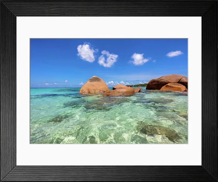 Framed Print : Seychelles, Praslin, Anse Lazio beach, Indian Ocean Framed Print : Seychelles, Praslin, Anse Lazio beach, Indian Ocean