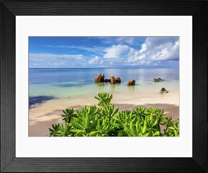 Framed Print : Seychelles, Praslin, Anse Citron beach, Indian Ocean Framed Print : Seychelles, Praslin, Anse Citron beach, Indian Ocean