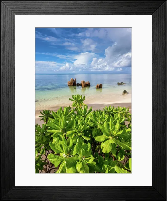 Framed Print : Seychelles, Praslin, Anse Citron beach, Indian Ocean Framed Print : Seychelles, Praslin, Anse Citron beach, Indian Ocean