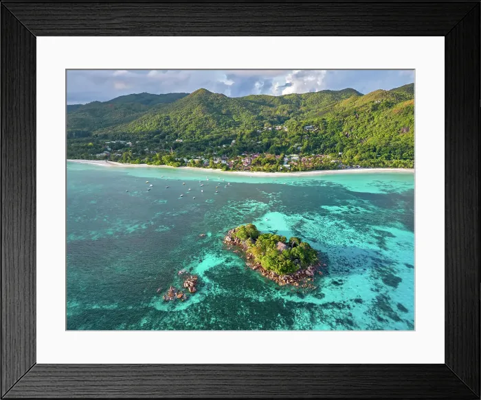 Framed Print : Seychelles, Praslin, Anse Volbert village, Indian Ocean Framed Print : Seychelles, Praslin, Anse Volbert village, Indian Ocean