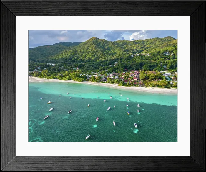 Framed Print : Seychelles, Praslin, Anse Volbert village, Indian Ocean Framed Print : Seychelles, Praslin, Anse Volbert village, Indian Ocean