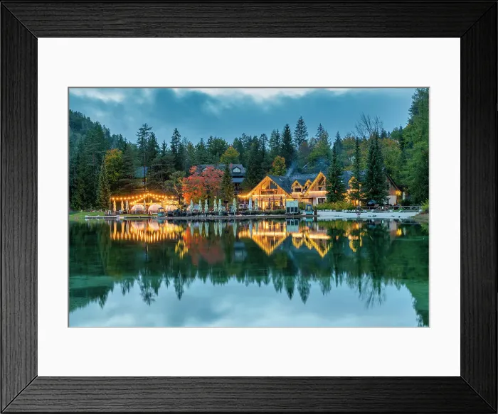 Framed Print : Jasna Alpska Reflecting in Lake Jasna, Kranska Gora, Slovenia