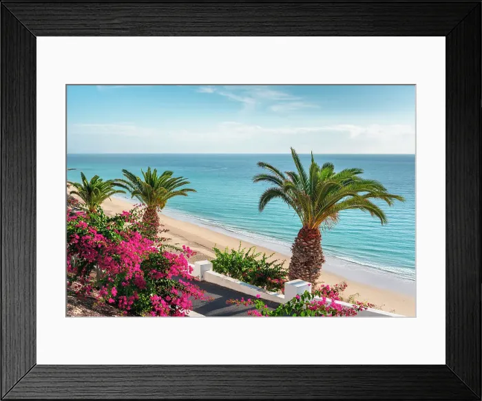 Framed Print : Beach promenade in Morro Jable, Jandia, Fuerteventura, Canary Islands, Spain Framed Print : Beach promenade in Morro Jable, Jandia, Fuerteventura, Canary Islands, Spain