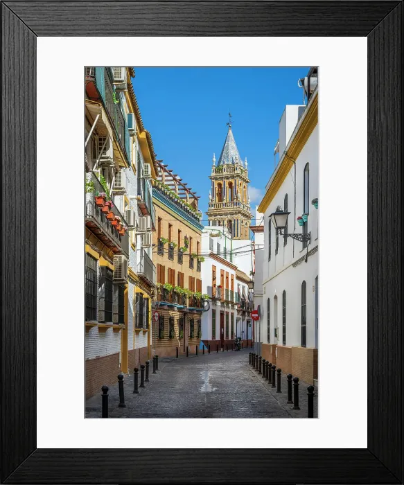 Framed Print : Picturesque view of Triana neighborhood, Seville, Andalusia, Spain Framed Print : Picturesque view of Triana neighborhood, Seville, Andalusia, Spain