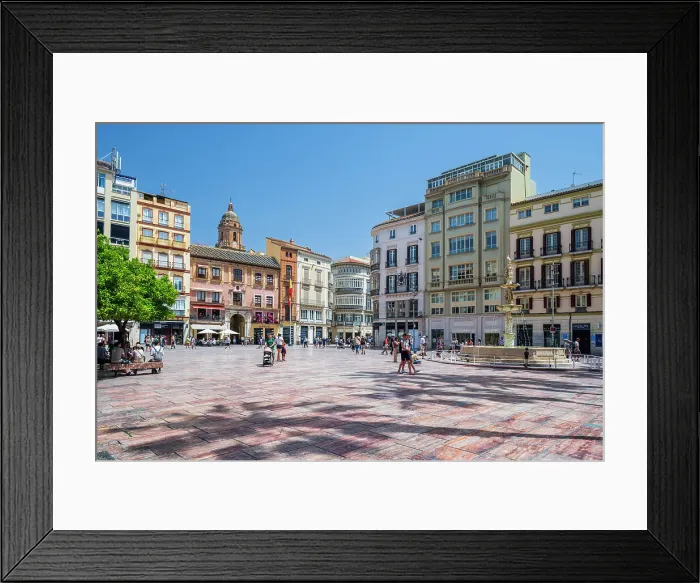 Framed Print : Plaza de la Constitucion, Malaga, Andalusia, Spain Framed Print : Plaza de la Constitucion, Malaga, Andalusia, Spain