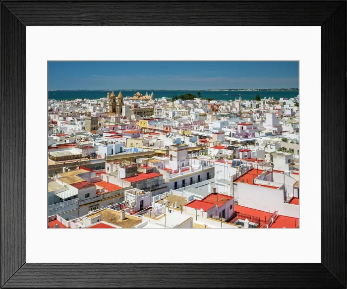 Framed Print : Old town skyline, Cadiz, Andalusia, Spain Framed Print : Old town skyline, Cadiz, Andalusia, Spain