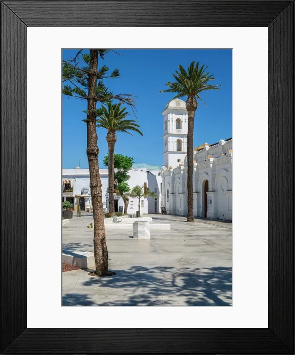 Framed Print : Plaza de Santa Catalina, Conil de la Frontera, Andalusia, Spain
