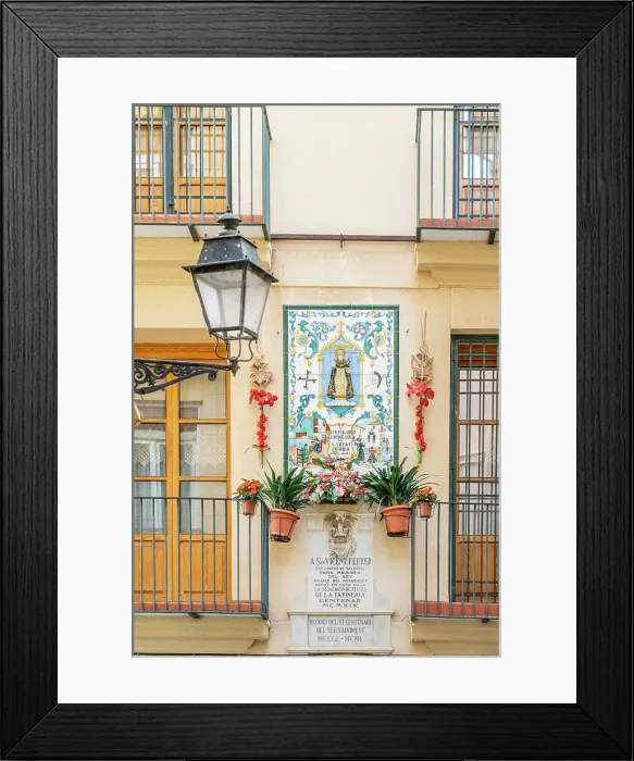 Framed Print : Tiled religious icon in Valencia, Spain Framed Print : Tiled religious icon in Valencia, Spain