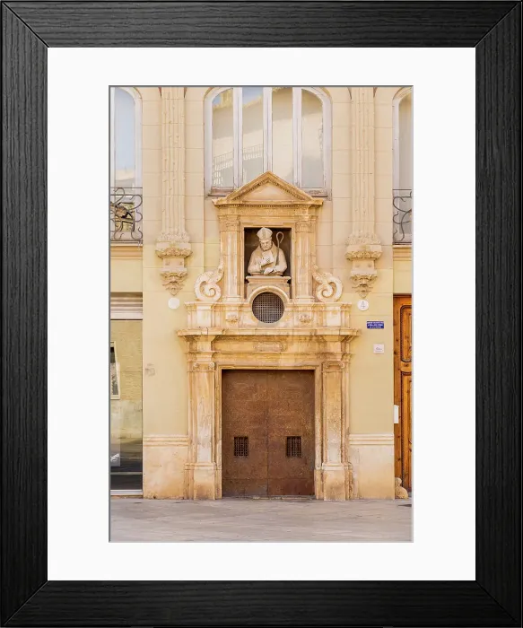 Framed Print : Religious icon above a door in Valencia, Spain Framed Print : Religious icon above a door in Valencia, Spain