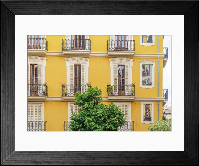 Framed Print : Colourful facade, Valencia, Spain