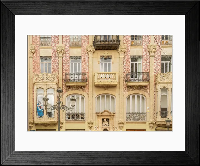 Framed Print : Colourful facade on Placa de l'Almoina, Valencia, Spain Framed Print : Colourful facade on Placa de l'Almoina, Valencia, Spain