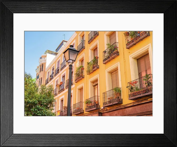 Framed Print : Colourful building in Madrid, Spain Framed Print : Colourful building in Madrid, Spain