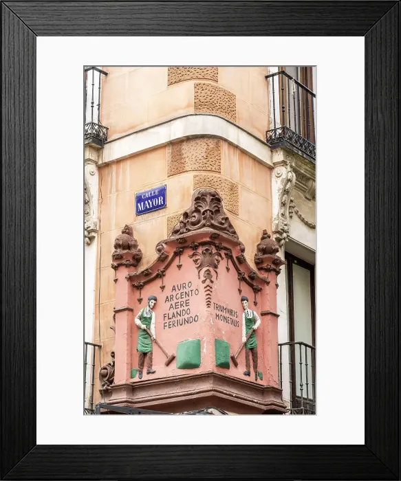 Framed Print : A colourful street sign of Calle Mayor in Madrid, Spain Framed Print : A colourful street sign of Calle Mayor in Madrid, Spain
