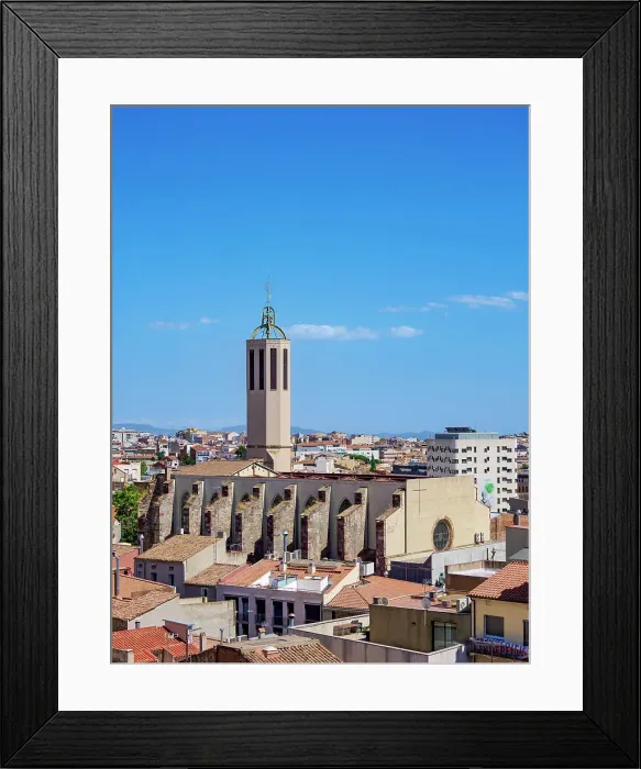 Framed Print : Cathedral of Sant Esperit, elevated view, Terrassa, Catalonia, Spain Framed Print : Cathedral of Sant Esperit, elevated view, Terrassa, Catalonia, Spain