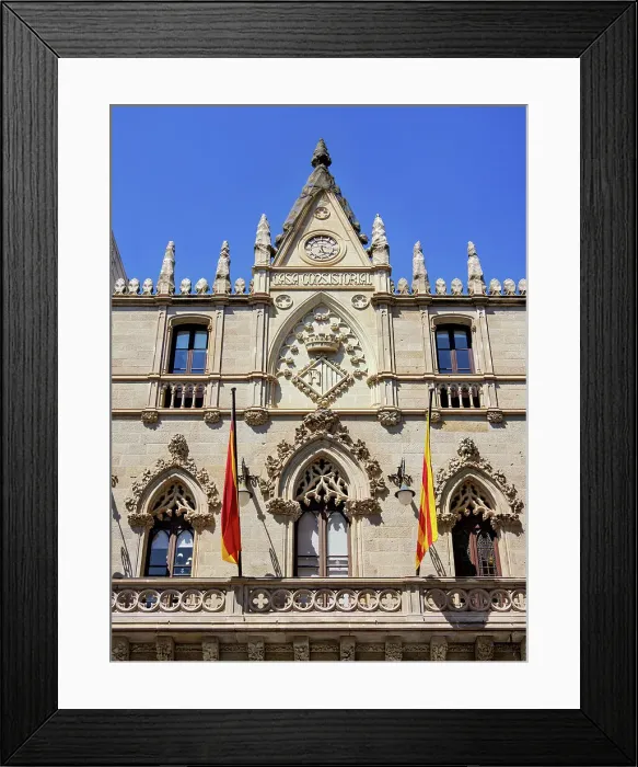 Framed Print : City Hall, detailed view, Terrassa, Catalonia, Spain Framed Print : City Hall, detailed view, Terrassa, Catalonia, Spain