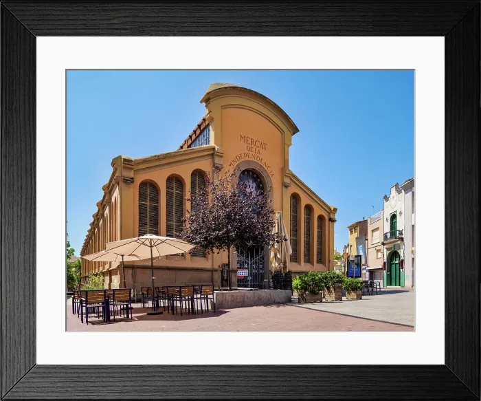 Framed Print : Mercat de la Independencia, market, Terrassa, Catalonia, Spain
