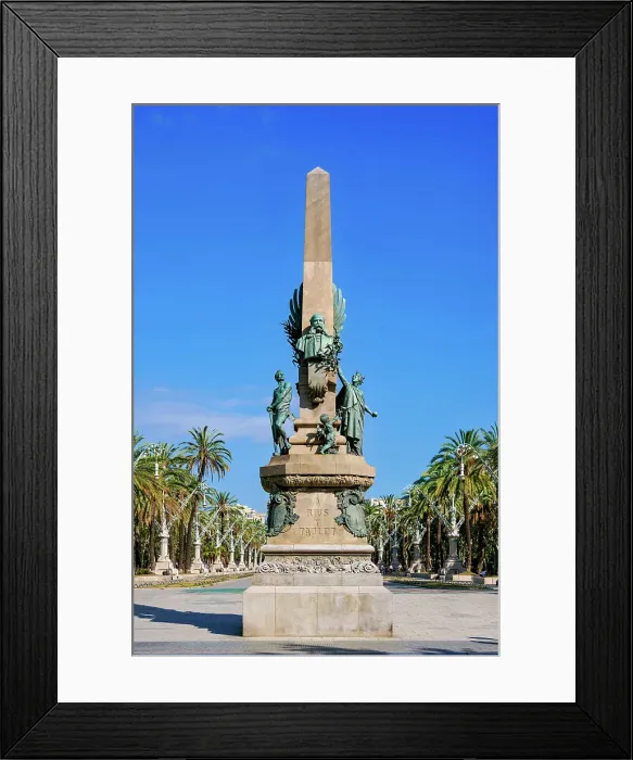 Framed Print : The Rius and Taulet Monument, Passeig de Lluis Companys, Barcelona, Catalonia, Spain Framed Print : The Rius and Taulet Monument, Passeig de Lluis Companys, Barcelona, Catalonia, Spain