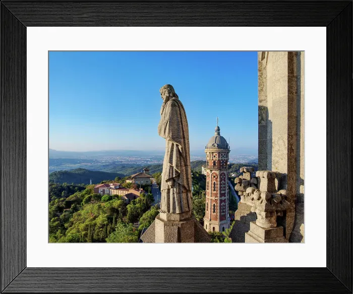 Framed Print : Sculpture at the Temple Expiatori del Sagrat Cor and Torre de les Aigues de Dos Rius, Mount Tibidabo, Barcelona, Catalonia, Spain Framed Print : Sculpture at the Temple Expiatori del Sagrat Cor and Torre de les Aigues de Dos Rius, Mount Tibidabo, Barcelona, Catalonia, Spain