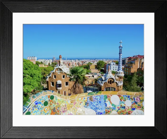 Framed Print : Park Guell, Barcelona, Catalonia, Spain
